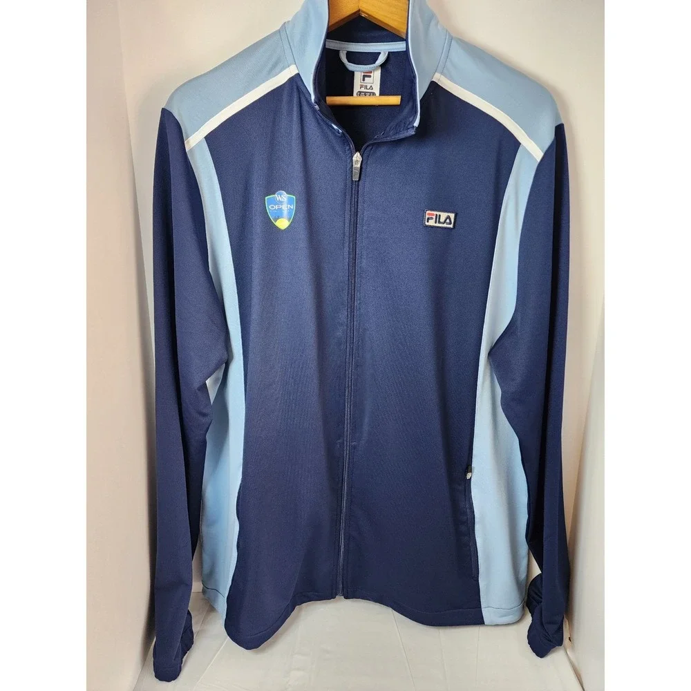 Fila Mens W&S Open Cincinnati Tennis Track Jacket Navy Blue XL Full Zip